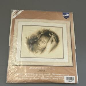 Vervaco Counted Cross Stitch Kit Mother and Baby 10.4x8.4” Vintage 2002